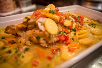 Catch of the day in a white wine sauce