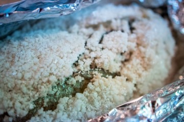 Fish baked in a salt crust